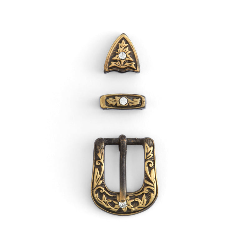 Decorative Hatband Buckle Set with Stones