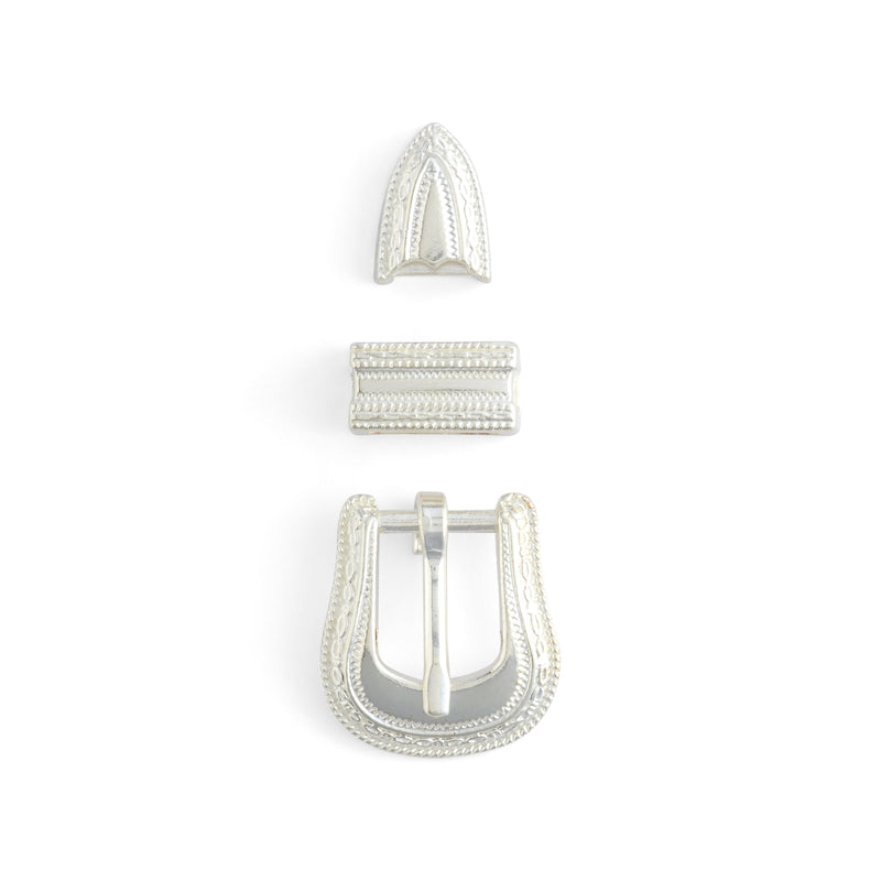 Chain Detail Decorative Hatband Buckle Set