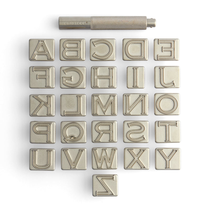 Craftool® Open Face Alphabet Stamp Set