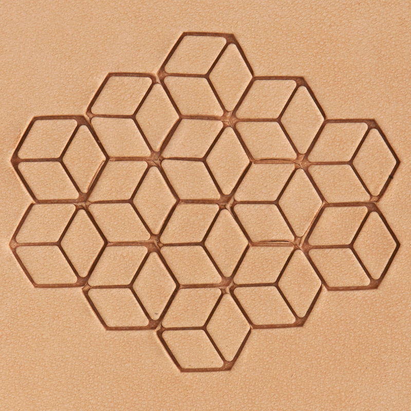 Timbre en laiton cube 3D