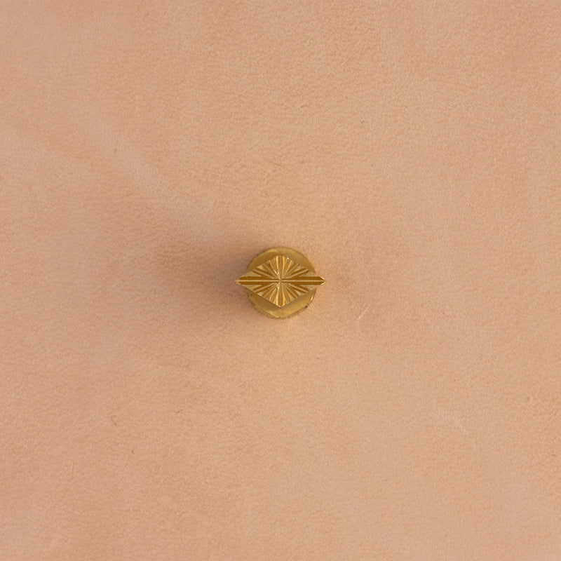 Sunburst Diamond Brass Stamp