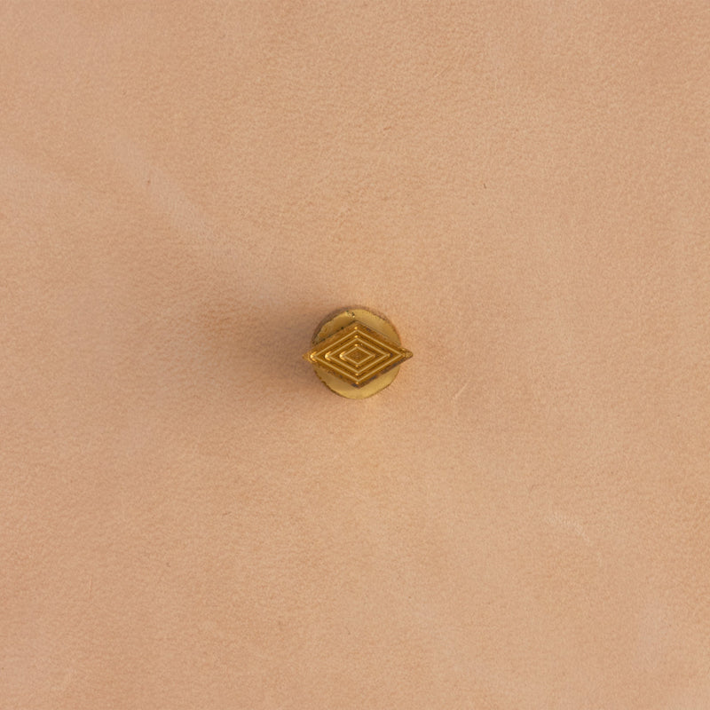 Timbre en laiton diamant imbriqué