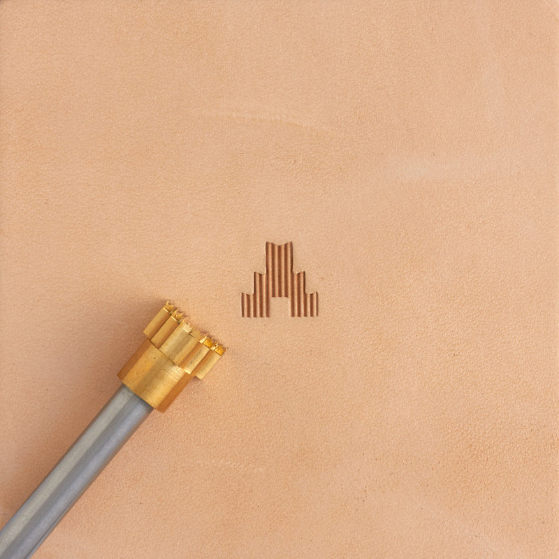 Pyramid Border Brass Stamp