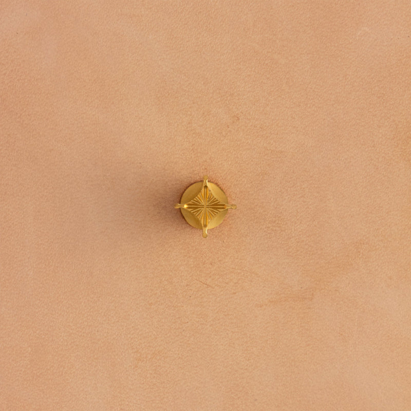 Timbre en laiton diamant boîte détaillée