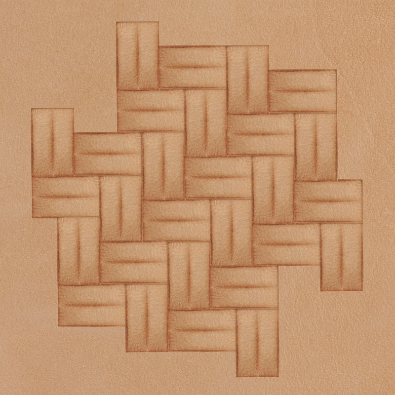 Double Stacked Basketweave Brass Stamp