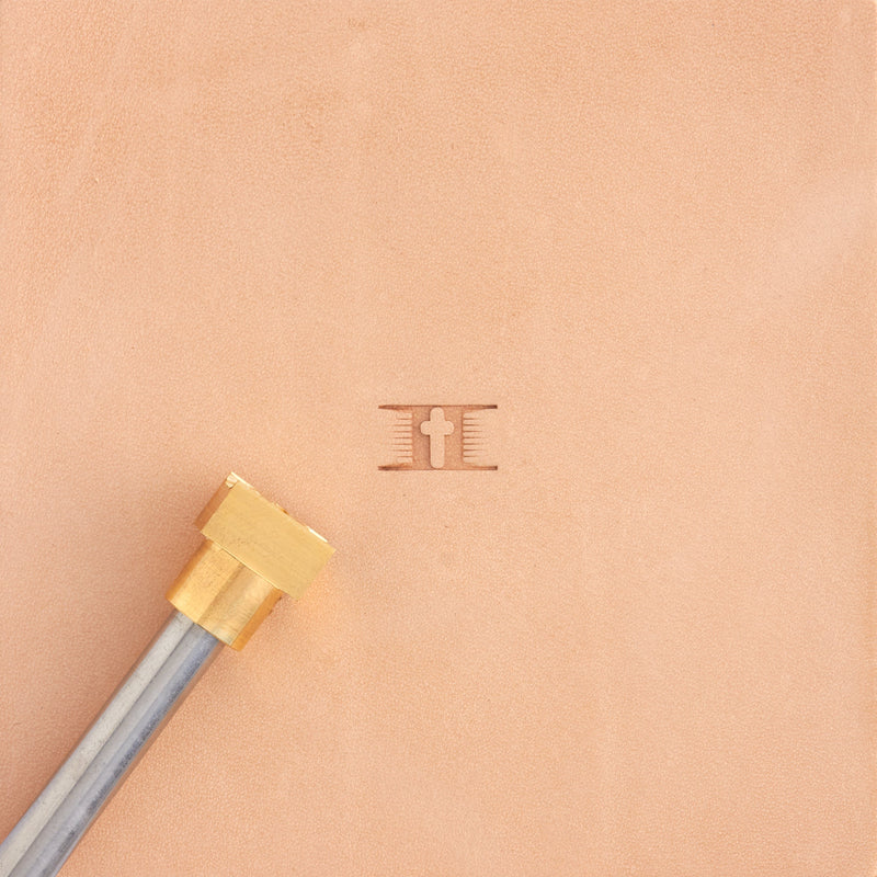 Cross Basket Weave Brass Stamp