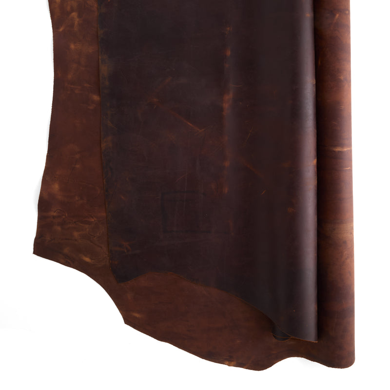 Cuir de vache rustique à trois coupes