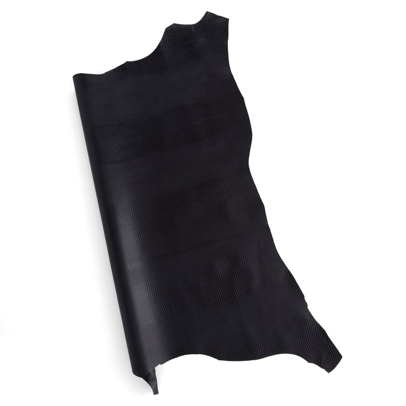 Printed Lizard Goat Small Skin Black