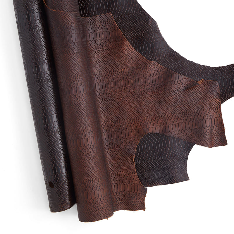 Sac à bandoulière simple en cuir végétal gaufré Python