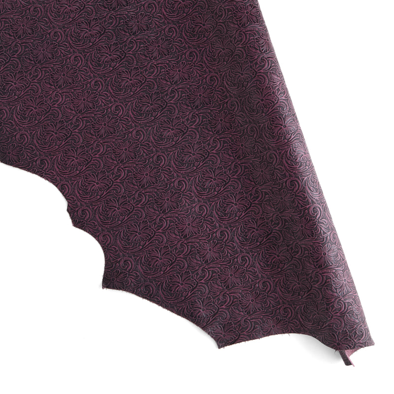 Violet antique gaufré floral à l'épaule