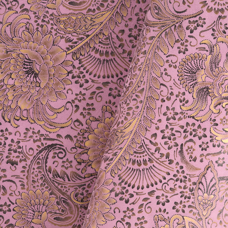 Printed Metallic Paisley Single Shoulder
