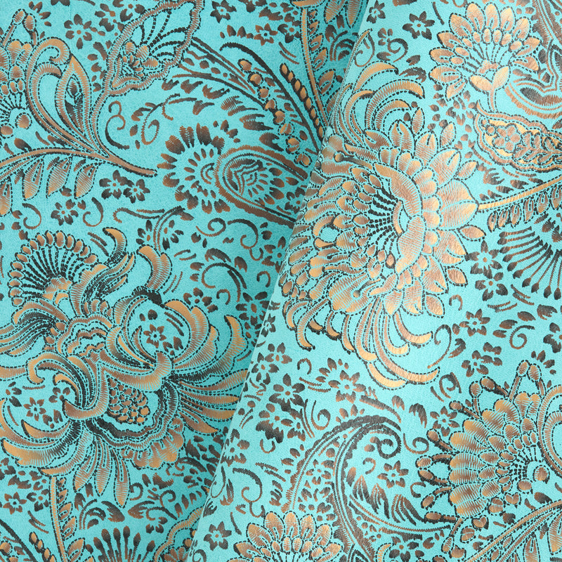 Printed Metallic Paisley Single Shoulder