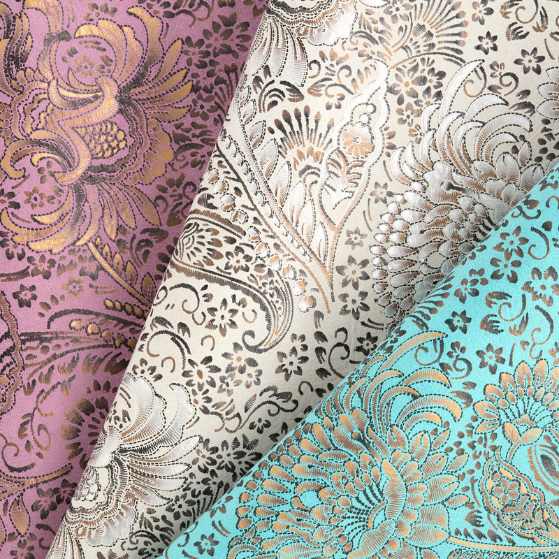 Printed Metallic Paisley Single Shoulder