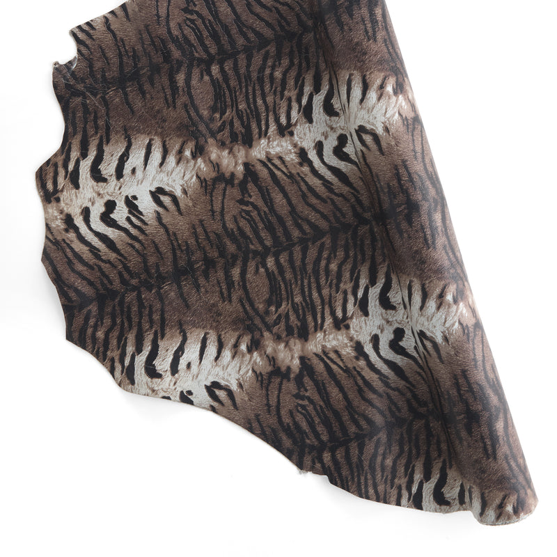 Imprimé Tigre Simple Épaule Multicouleur Marron
