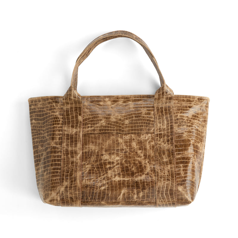 Côté en relief croco taupe