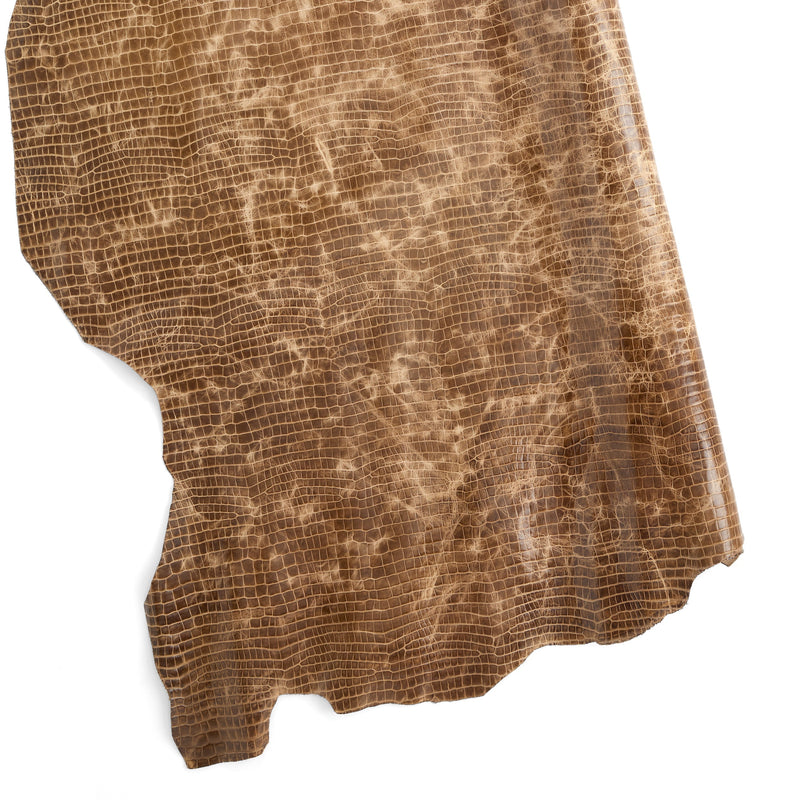 Côté en relief croco taupe