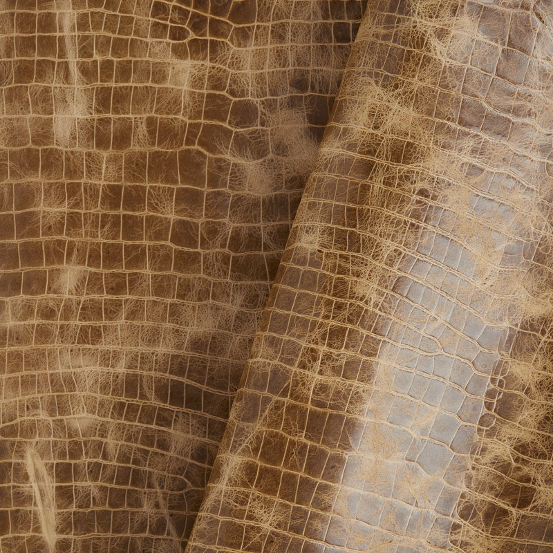 Côté en relief croco taupe
