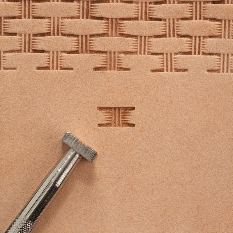 Craftool® Lined Center Basketweave Stamp